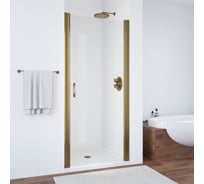 Дверь в душевой проем Vegas-Glass профиль бронза, стекло прозрачное ЕР 75 05 01