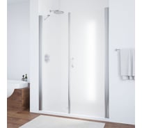 Дверь в душевой проем Vegas-Glass профиль глянцевый хром, стекло сатин EP-F-2 130 08 10 R
