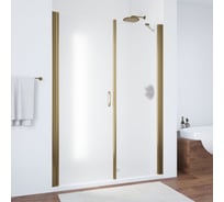 Дверь в душевой проем Vegas-Glass профиль бронза, стекло сатин EP-F-2 185 05 10 L