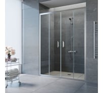 Дверь в душевой проем Vegas-Glass профиль глянцевый хром, стекло прозрачное Z2P 160 08 01