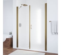 Дверь в душевой проем Vegas-Glass профиль бронза, стекло сатин EP-F-2 155 05 10 R
