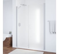 Дверь в душевой проем Vegas-Glass профиль матовый хром, стекло сатин EP-F-2 135 07 10 R