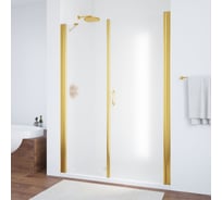 Дверь в душевой проем Vegas-Glass профиль золото, стекло сатин EP-F-2 105 09 10 R