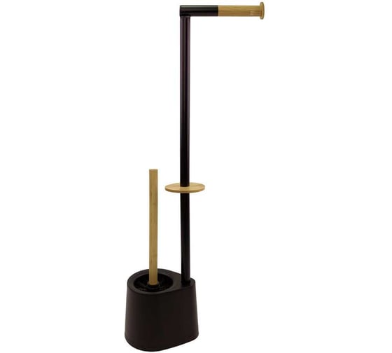 Держатель-стойка с ершиком Homium Double Clean, цвет черный, HS-PH005B 1