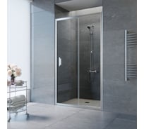 Дверь в душевой проем Vegas-Glass профиль глянцевый хром, стекло прозрачное ZP 110 08 01