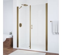 Дверь в душевой проем Vegas-Glass профиль бронза, стекло прозрачное EP-F-2 115 05 01 R