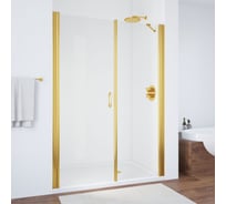 Дверь в душевой проем Vegas-Glass профиль золото, стекло прозрачное EP-F-2 165 09 01 L