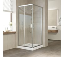 Душевой уголок Vegas-Glass глянцевый хром, стекло прозрачное ZA 110 08 01