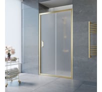 Дверь в душевой проем Vegas-Glass профиль золото, стекло сатин ZP TUR NOVO 135 09 10