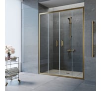 Дверь в душевой проем Vegas-Glass профиль бронза, стекло прозрачное Z2P 220 05 01