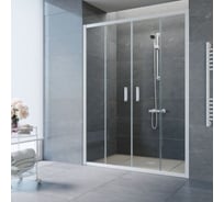 Дверь в душевой проем Vegas-Glass профиль белый, стекло прозрачное Z2P NOVO 180 01 01