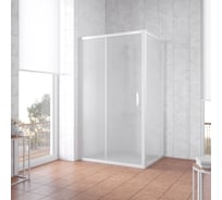 Душевой уголок Vegas-Glass профиль белый, стекло сатин ZP+ZPV NOVO 130x100 01 10