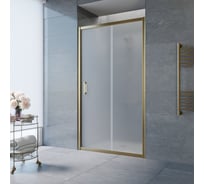 Дверь в душевой проем Vegas-Glass профиль бронза, стекло сатин ZP TUR NOVO 135 05 10