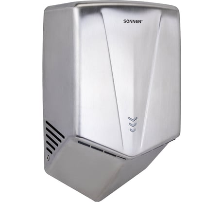 Сушилка для рук высокоскоростная SONNEN АНТИВАНДАЛ K2022A, 1300Вт, 150м/с, IPX1, 72дБ, метал, 607191