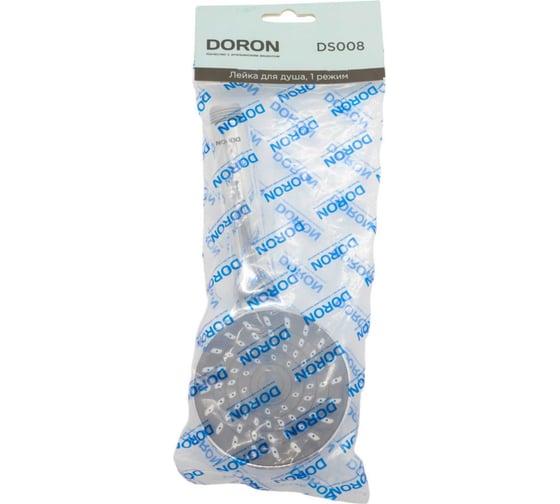 Лейка для душа DORON DS008, 1 режим, диаметр 95 мм, пакет (1/100) 003399