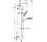 Душевой набор Hansgrohe 26537400 Crometta 1jet 90 см 00042371 4