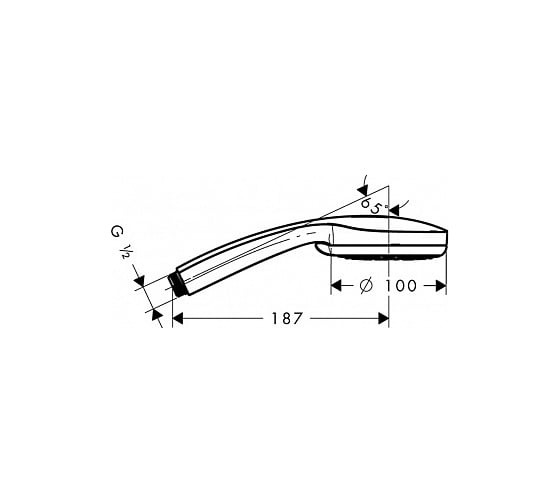 Ручной душ Hansgrohe 28537000 Croma 100 Vario EcoSmart 9 л/мин 00064909