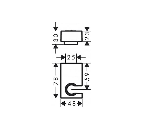 Держатель для душа Hansgrohe 28387000 Rainfinity Porter E 00056195