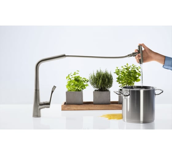 Кухонный смеситель Hansgrohe 14857800 Metris Select M71 однорычажный 240 00064957
