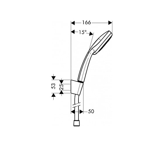 Душевой набор Hansgrohe 27593000 Croma 100 Multi/Porter'S 1.25 м, 1/2 00040561