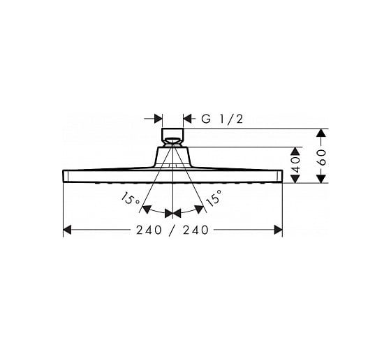 Верхний душ Hansgrohe 26727000 Crometta E 240 1jet EcoSmart 00051812