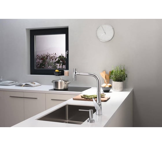 Диспенсер для жидкого мыла Hansgrohe 40448000 А51 хром 00021343