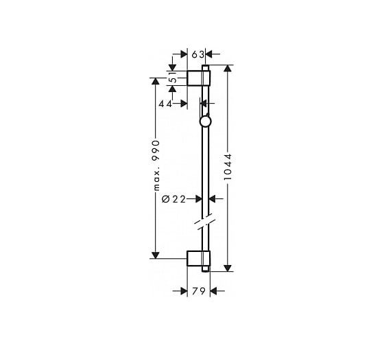 Душевая штанга Hansgrohe 27356000 Unica Varia 105 см 00050716