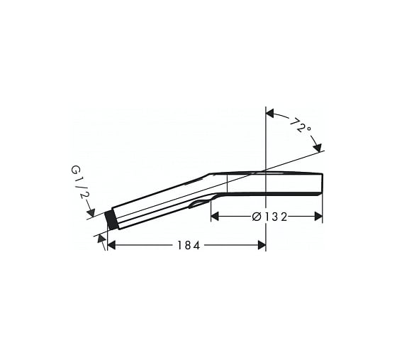 Ручной душ Hansgrohe 26864670 Rainfinity 130 3jet, черный матовый 00059376