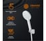 Смеситель для ванны с душевым набором ORANGE белая M05-300w 9