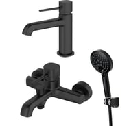 Смеситель для ванны с душевым набором ORANGE черная M05-311b