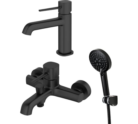 Смеситель для ванны с душевым набором ORANGE черная M05-311b