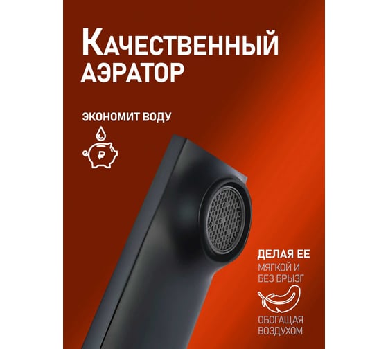 Душевая система со смесителем и тропическим душем Agger Brilliant черная A0394444