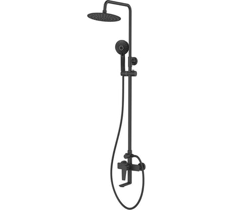 Душевая система со смесителем для ванны и душа Agger Brilliant черная A0393344