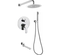 Встраиваемый смеситель для ванны D-Lin с 3-фунуциями, излив-переключатель на лейку Тропический дождь D-li D10A30