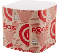Бумага туалетная листовая 2-сл Focus 230x180 мм 250 лист/пачке PREMIUM V-сложения БЕЛАЯ ЦЕЛЛЮЛОЗА H-5083735