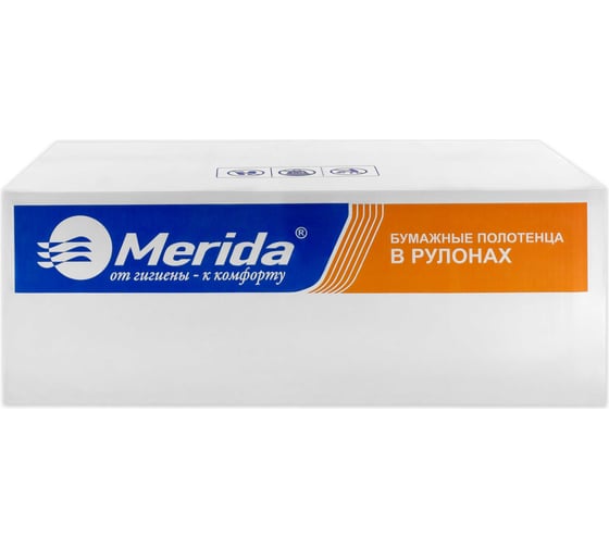 Бумажные полотенца в рулонах MERIDA 2-слойные белые ТОП АВТОМАТИК МАКСИ (6x200м.) BP4407 1