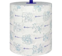 Бумажные полотенца в рулонах автоматик Merida ПРЕМИУМ, 2 сл., белые с детским рисунком, 6 рул. х 200 м BP4406