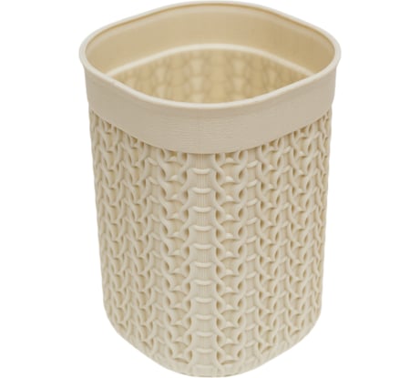 Стакан IDEA ВЯЗАНИЕ белый ротанг М 2237