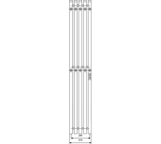 Полотенцесушитель электрический Primoclima Sol Q C E Graphite 150х24 П5 PCSolQCEGR150245