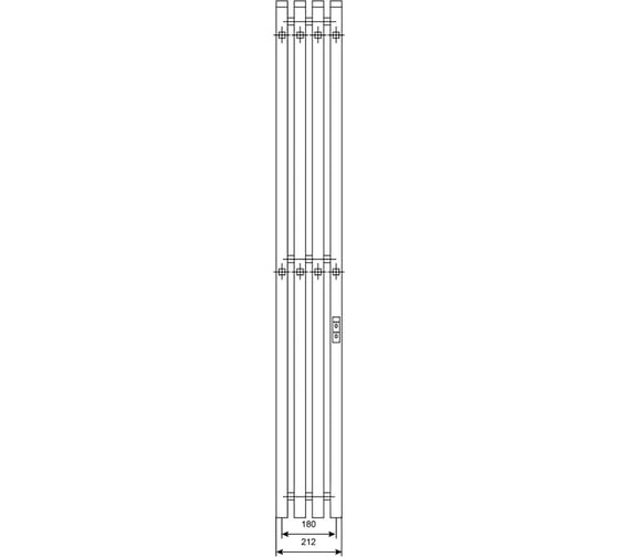 Полотенцесушитель электрический Primoclima Sol R C E White 150х18 П4 PCSolRCEWhite150184