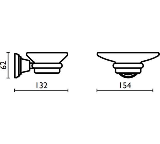 Подвесная мыльница Bagno&Associati керамика, бронза CA12292