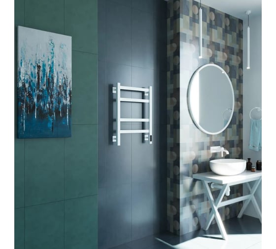 Электрический полотенцесушитель GROTA Nosto 430x600 белый Nosto 430х600 RAL9016 EL