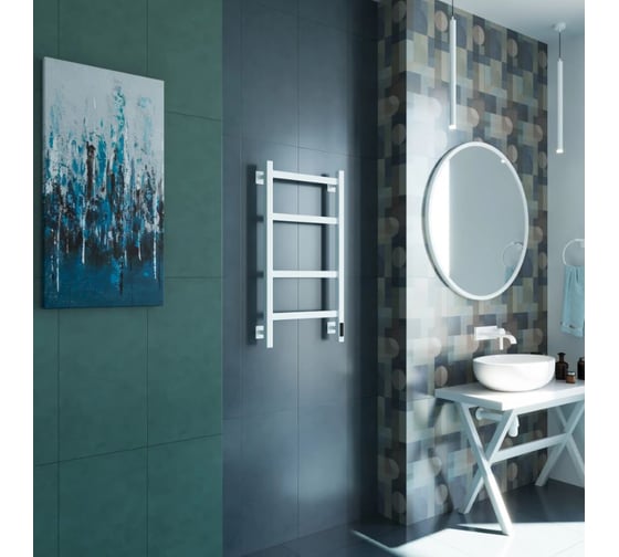 Электрический полотенцесушитель GROTA Nosto 430x800 белый Nosto 430х800 RAL9016 EL