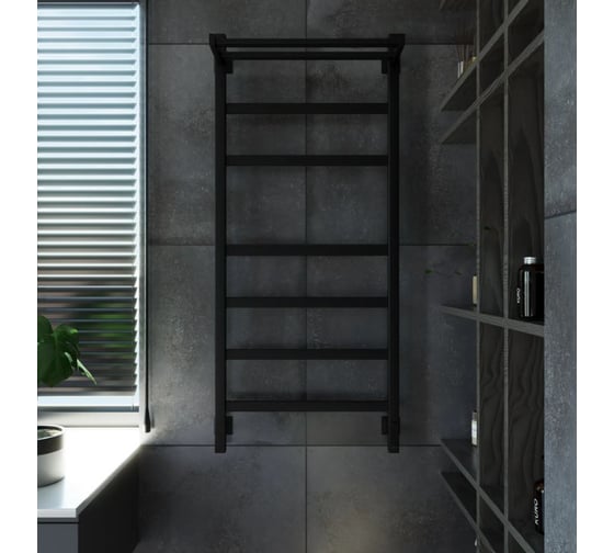Электрический полотенцесушитель GROTA Tela 530x1200 черный Tela 530х1200 RAL9005 EL