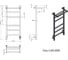 Электрический полотенцесушитель GROTA Tela 430x1000 черный Tela 430х1000 RAL9005 EL 5