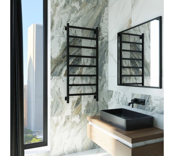 Электрический полотенцесушитель GROTA Soffi K 530x1200 белый Soffi K 530х1200 RAL9016 EL