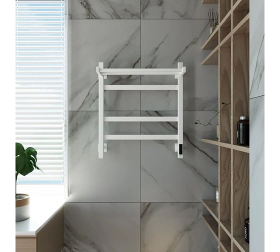 Электрический полотенцесушитель GROTA Tela 530x600 белый Tela 530х600 RAL9016 EL