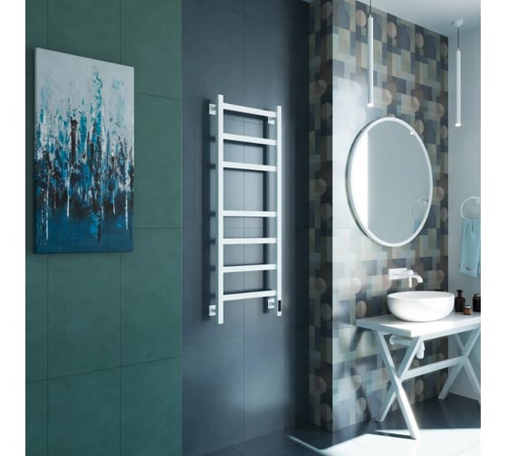 Электрический полотенцесушитель GROTA Nosto 430x1200 белый Nosto 430х1200 RAL9016 EL