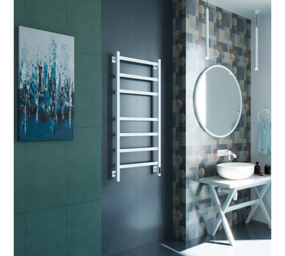 Электрический полотенцесушитель GROTA Nosto 530x1200 белый Nosto 530х1200 RAL9016 EL