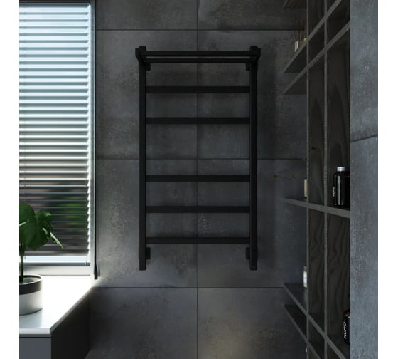 Электрический полотенцесушитель GROTA Tela 530x1000 черный Tela 530х1000 RAL9005 EL